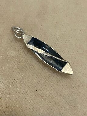Vintage Silver Canoe Charm